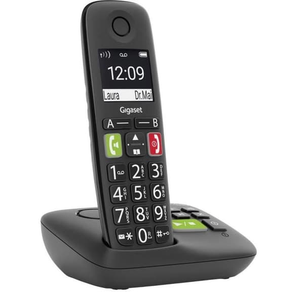 Gigaset E290A trådlös telefon svart