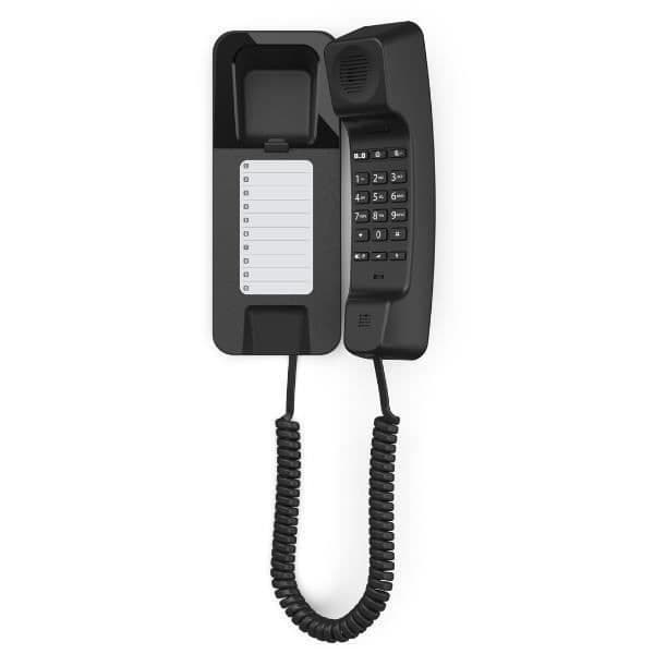 TELEFON, Telefoner, Fasta telefoner, Gigaset Gigaset Desk 200 Black Trådlös funktioner Ingen handsfree Ingen support