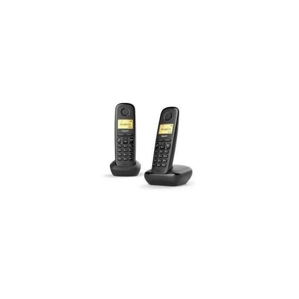 Gigaset A170 Duo svart trådlös telefon - 3 linjer - Högtalare - Bluetooth - Brusreducering Svart