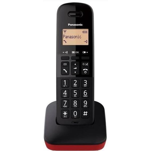 Panasonic KX-TGB610JTR, Analog/dekt telefon, Trådlös telefon, 50 poster, Nummerpresentation, Svart, Röd Svart, Röd
