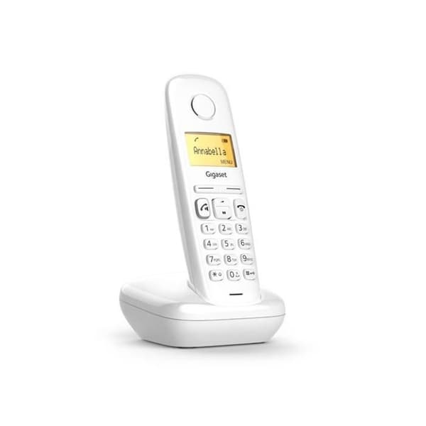 Gigaset A270, DECT-telefon, Trådlös lur, Högtalare, 80 poster, Nummerpresentation, Vit