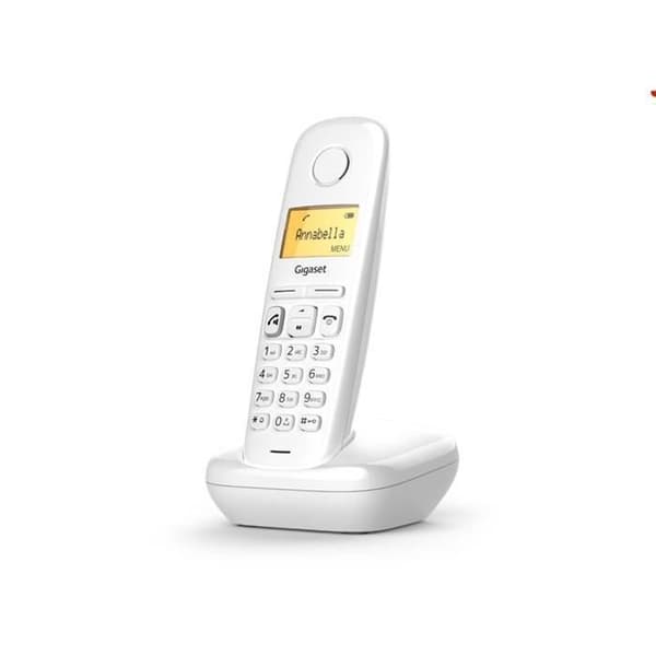 Gigaset A270, DECT-telefon, Trådlös lur, Högtalare, 80 poster, Nummerpresentation, Vit