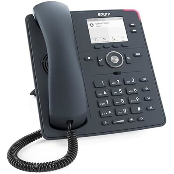SNOM D140 VoIP-telefon - Skiffergrå - 2,8" LCD-skärm - HD-ljud - 2 SIP-identiteter - PoE Class 1 Grå