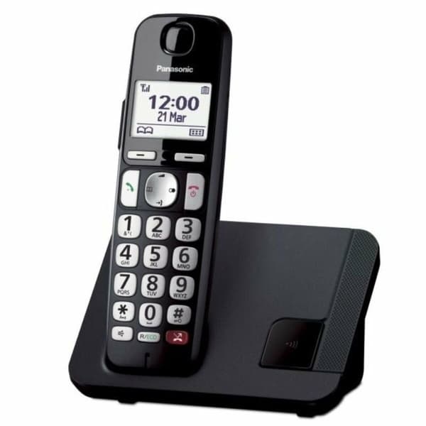 Trådløs telefon Panasonic KX-TGE250SPB Sort