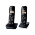 Miniatyrbild 2 av 2: Panasonic KX-TG1612SP1 trådlös telefon - Svart - Monokrom LCD - Katalog 50 namn och nummer