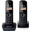 Miniatyrbild 1 av 2: Panasonic KX-TG1612SP1 trådlös telefon - Svart - Monokrom LCD - Katalog 50 namn och nummer