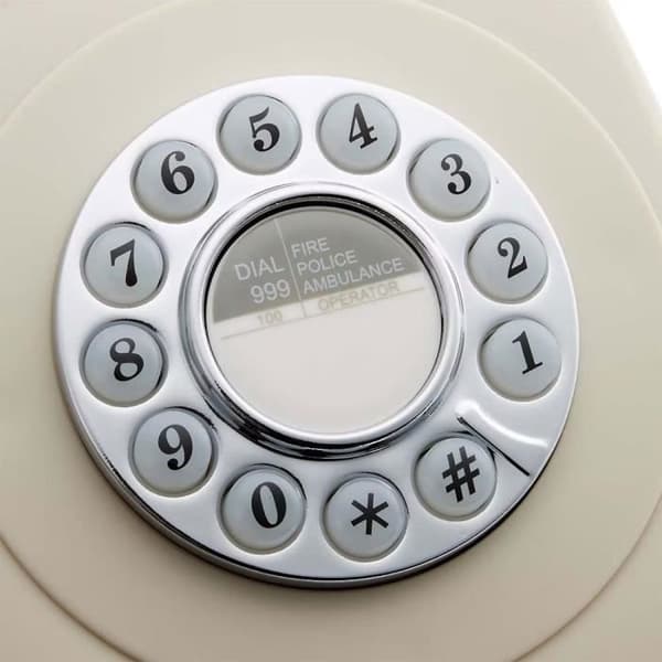 Retro tryckknapp telefon - GPO - 746 - Elfenben - Kompatibel med internetbox - Klockringning