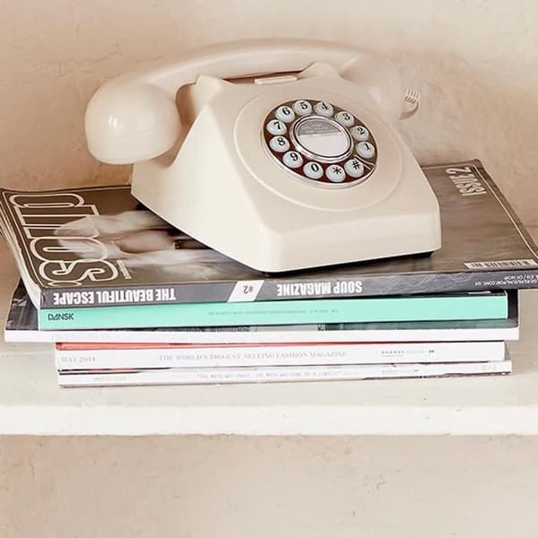 Retro tryckknapp telefon - GPO - 746 - Elfenben - Kompatibel med internetbox - Klockringning