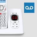 Miniatyrbild 4 av 6: Trådlös telefon - ALCATEL - F530 Röst - Telefonsvarare, samtalsblockering, handsfree, 2 direktminnen, Vit/Grå