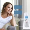 Miniatyrbild 6 av 6: Trådlös telefon - ALCATEL - F530 Röst - Telefonsvarare, samtalsblockering, handsfree, 2 direktminnen, Vit/Grå