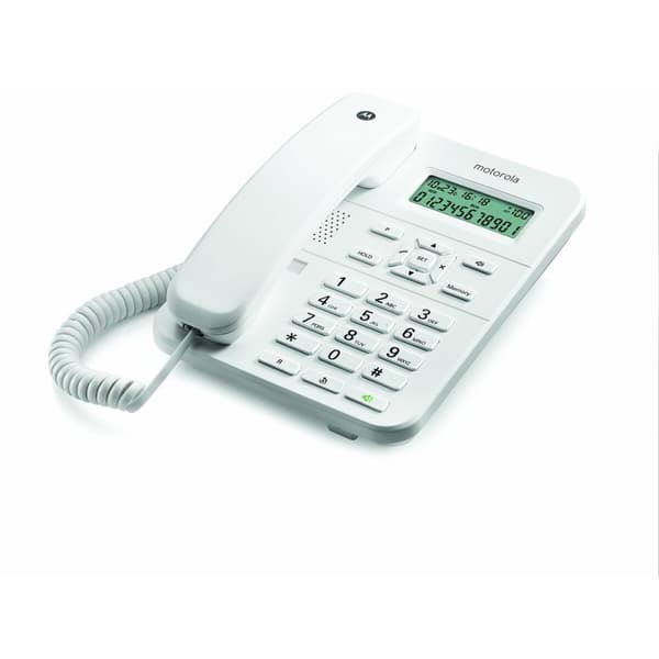 Markkabeltelefon Motorola Vit