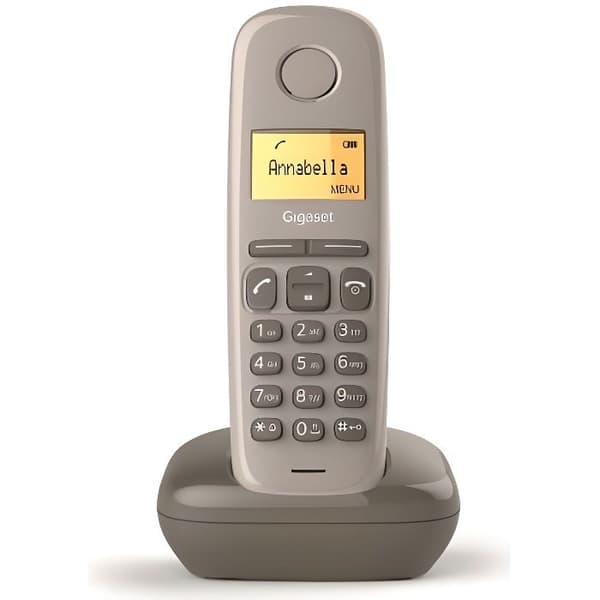 TELEFON, Telefoner, Trådlös Telefon, Gigaset A170 Brown Specifikationer Trådlös Ja Telefonsvar Nej Kapacitet Rödbrun