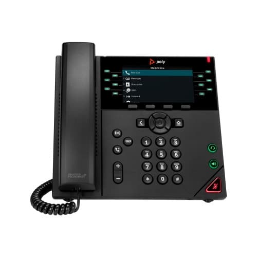Poly VVX 450 - VoIP-telefon - 3-riktad samtalsförmåg Svart
