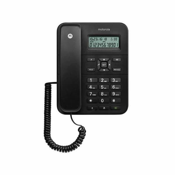 Markkabeltelefon Motorola Svart