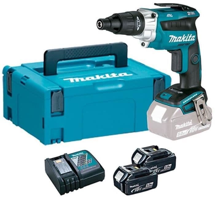 MAKITA 18 V Li-Ion 5 Ah sidesporskruetrækkere DFS251RTJ