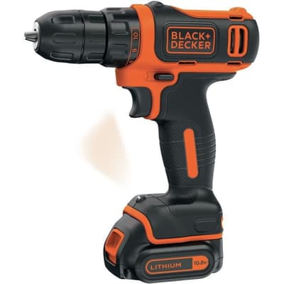 BLACK & DECKER 10,8V sladdlös borrmaskin med 1 1,5 Ah batteri