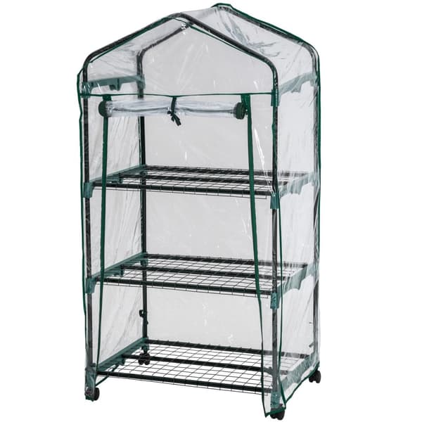 Drivhus til altan 69x49x133cm - gennemsigtig