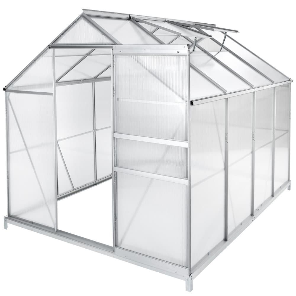Drivhus med fundament - 250 x 185 x 195 cm