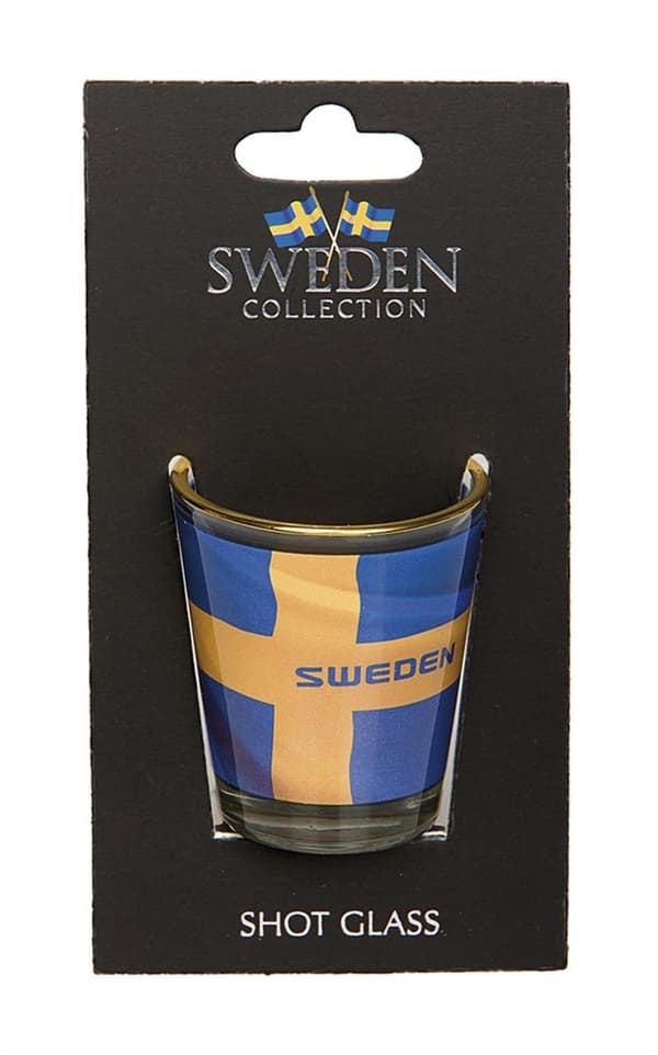 Shotglas Vajande flagga Sverige