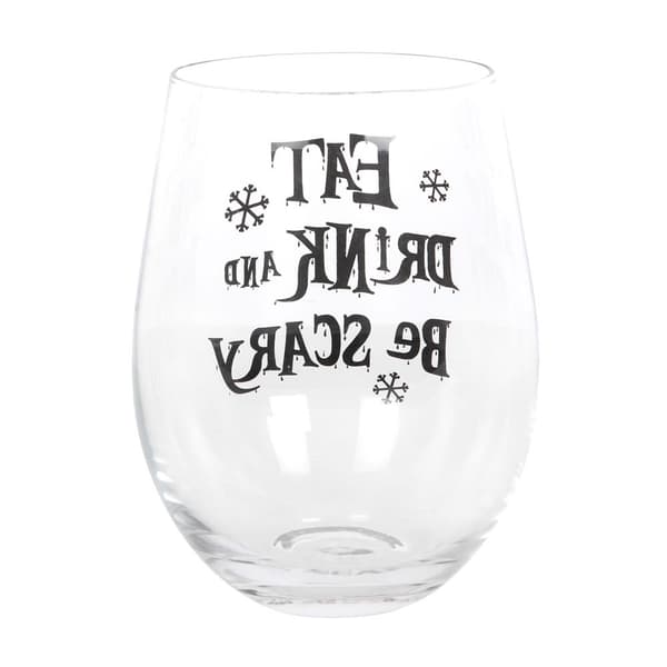 Something Different Eat, Drink & Be Scary Stemless Wine Glass
