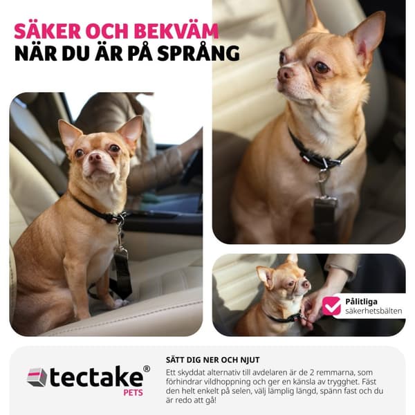 Hundskyddsgaller Balu, breddjusterbar, 2 säkerhetsbälten - svart