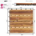 Miniatyrbild 6 av 9: 20-pack terrassplattor Tabula i akacieträ, 4 lameller per platta - brun