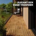 Miniatyrbild 7 av 9: 20-pack terrassplattor Tabula i akacieträ, 4 lameller per platta - brun