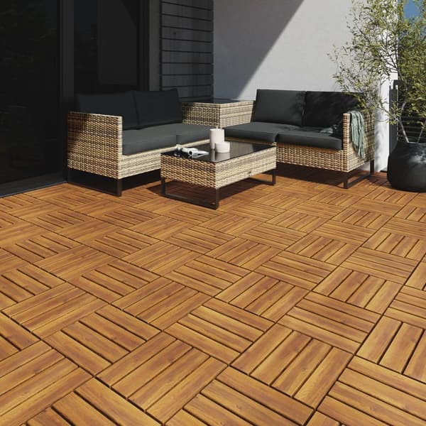 20-pack terrassplattor Tabula i akacieträ, 4 lameller per platta - brun