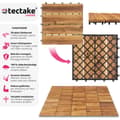 Miniatyrbild 2 av 9: 20-pack terrassplattor Tabula i akacieträ, 4 lameller per platta - brun