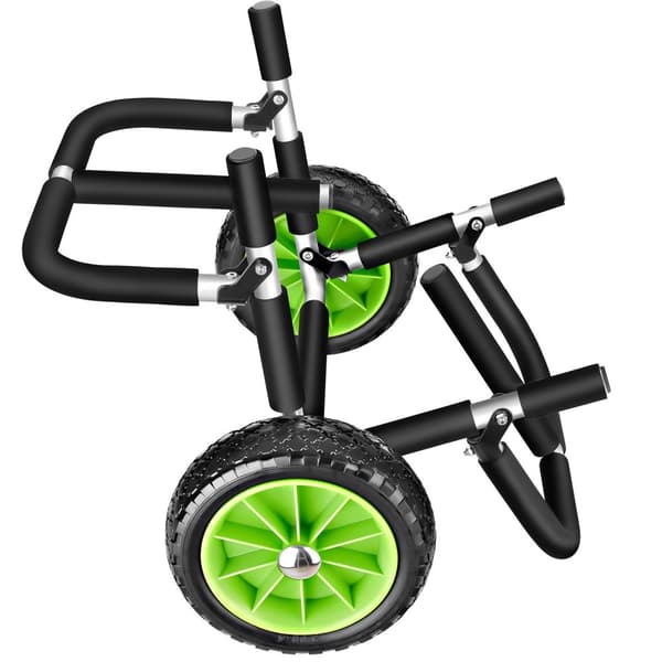 Transportvagn för surfbräda WaveWheel, hopfällbar, för 2 brädor - svart/grön