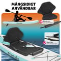 Miniatyrbild 7 av 11: Stand-Up Paddle Board Zenon, 2-i-1 uppblåsbar, komplett set - vit/turkos