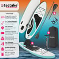 Miniatyrbild 2 av 11: Stand-Up Paddle Board Zenon, 2-i-1 uppblåsbar, komplett set - vit/turkos