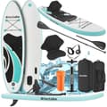Miniatyrbild 1 av 11: Stand-Up Paddle Board Zenon, 2-i-1 uppblåsbar, komplett set - vit/turkos