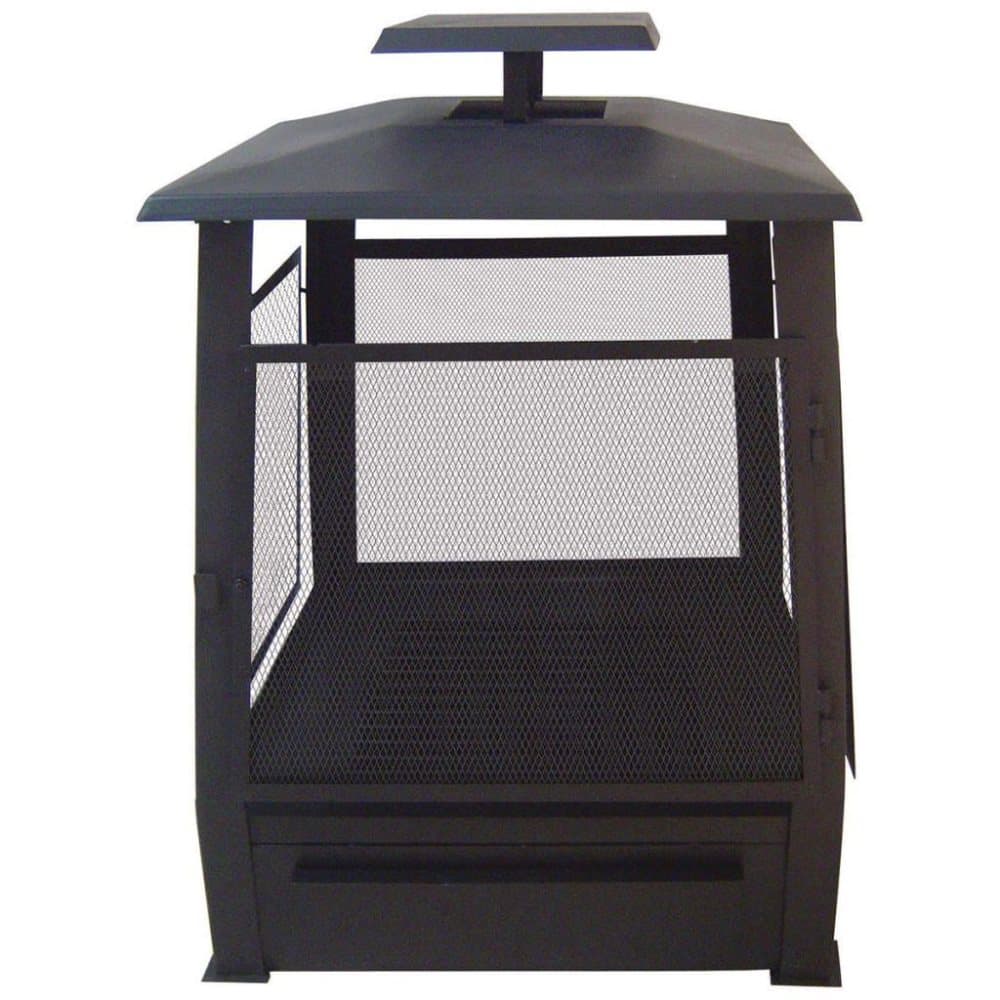Esschert Design pagoda-formet ildsted metal 59 x 59 x 78 cm sort FF122