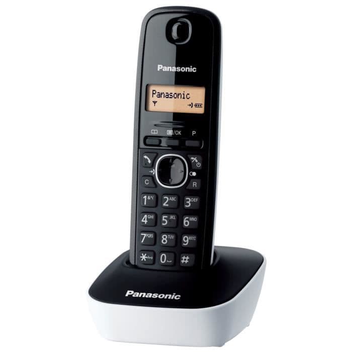 Panasonic KX-TG1611FRW Solo trådlös telefonsvarare svart vit