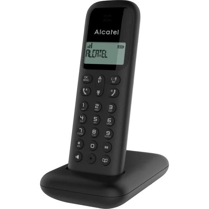 ALCATEL Fasttelefon D285 SOLO Sort trådløs dekt soloforstærket lytning