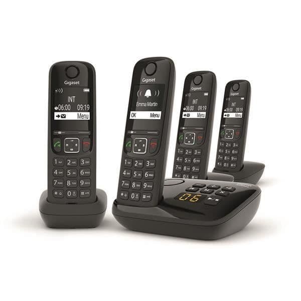 GIGASET fasttelefon AS690 A Quattro Black