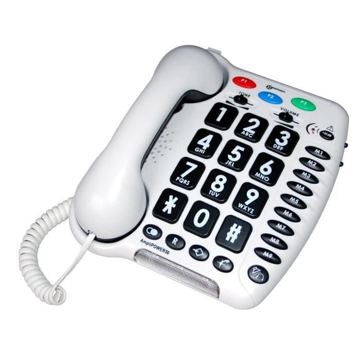 GEEMARC AMPLIPOWER 50 Senior Big Fasttelefon - Vit