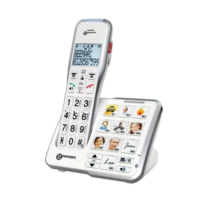 GEEMARC AMPLIDECT 595 FOTO Trådløs store taster forstærket telefon - med fotohukommelser