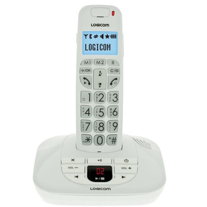 Logicom Confort 155T trådløs telefonsvarer Hvid senior