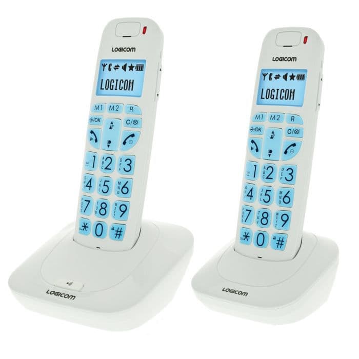 Logicom Confort 250 Duo trådløs telefonsvarer Hvid senior
