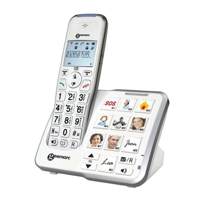 GEEMARC AmpliDECT295 FOTO Trådlös digital förstärkt stora knappar Telefon - Med fotominne och inbyggd telefonsvarare