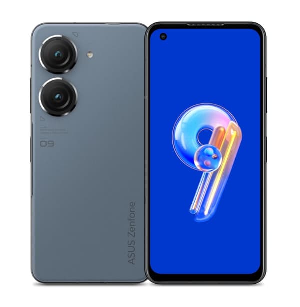 Asus Zenfone 9 Starry Blue, 5,9", Super AMOLED, 1080 x 2400 pikseliä, Qualcomm SM8475, Snapdragon 8+ Gen 1 (4 nm), sisäinen RAM 8 Gt, 128 Gt, kaksi SI