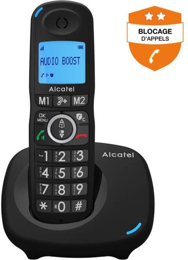 Alcatel Comfort telefon Alcatel XL595B Duo Voice med opkaldsblokeringsfunktion, trådløs