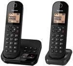 Panasonic KX-TGC422G - langaton puhelin - puhelinvastaaja soittajan tunnuksella - DECT - musta + lisäluuri (KX-TGC422GB) musta