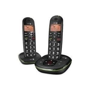 DORO PhoneEasy 105wr Duo - Trådløs telefon med telefonsvarer + nummervisning - DECT\GAP - Sort + 1 ekstra håndsæt (380104) Sort