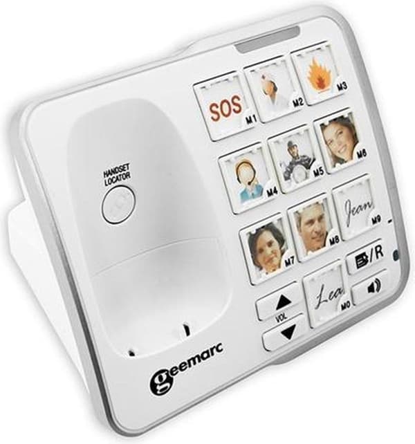 Geemarc PH-295 - Yksi DECT-puhelin - Antwoordapparaat - Wit