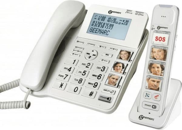 Geemarc DECT295-1 - Single DECT telefon og fast telefon - Svarapparat - Wit