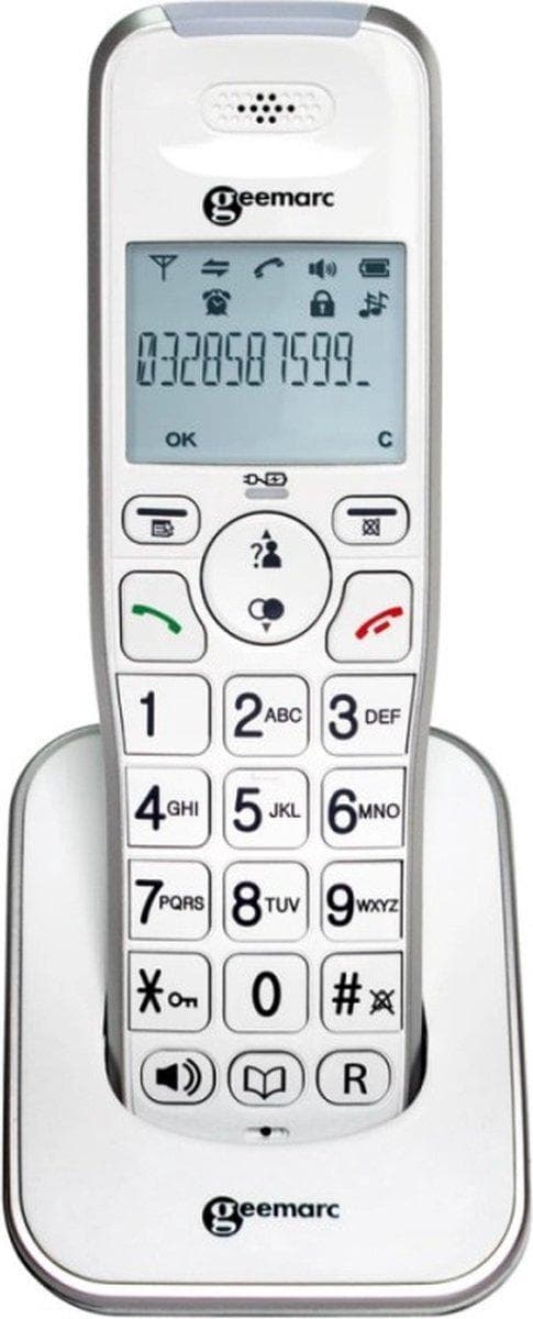 Geemarc AmpliDECT 595 Photo - Duo DECT -puhelin - Antwoordapparaat en geluidsversterking - Wit