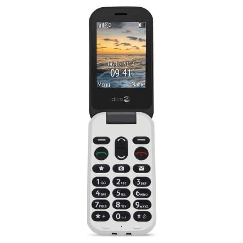 Doro 7060 7,11 cm (2.8") 122 g Svart, Vit Funktionstelefon Svart